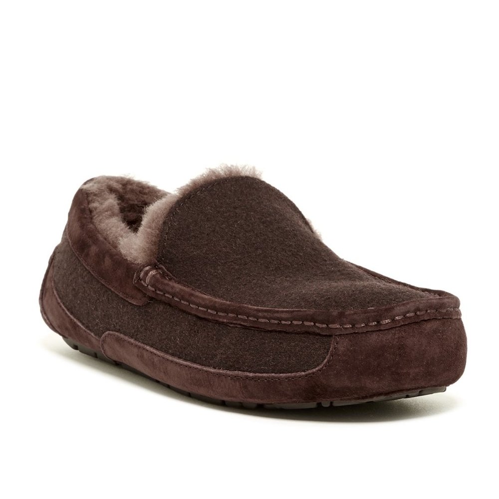 UGG Ascot Lined shearling slide Slipper MOCCASIN BROWN 9 (B30)